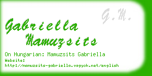 gabriella mamuzsits business card